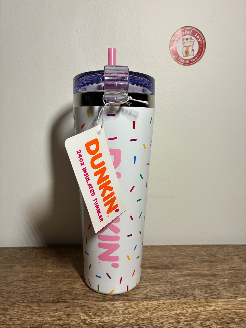 Dunkin’ Donuts Stainless Sprinkle Steel Insulated Tumbler - Picture 3 of 7